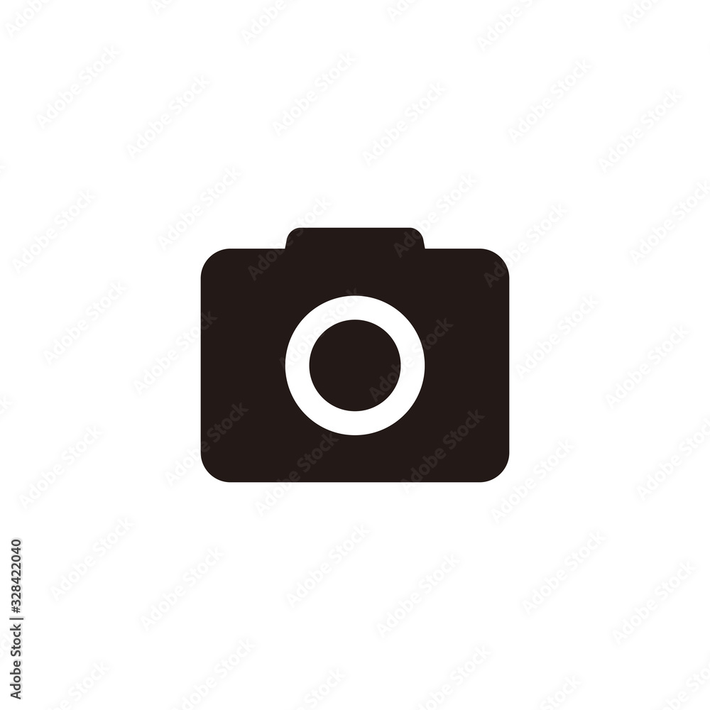 Simple camera flat icon design vector