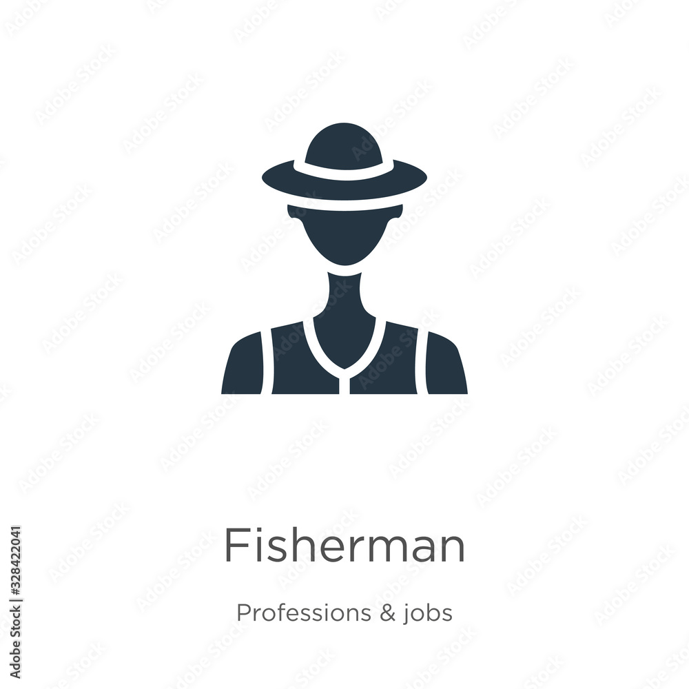 Fisherman icon vector. Trendy flat fisherman icon from professions collection isolated on white background. Vector illustration can be used for web and mobile graphic design, logo, eps10