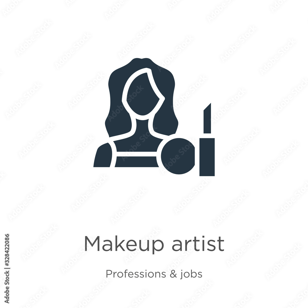 Makeup artist icon vector. Trendy flat makeup artist icon from professions & jobs collection isolated on white background. Vector illustration can be used for web and mobile graphic design, logo, Makeup artist icon vector. Trendy flat makeup artist icon from professions & jobs collection isolated on white background. Vector illustration can be used for web and mobile graphic design, logo,