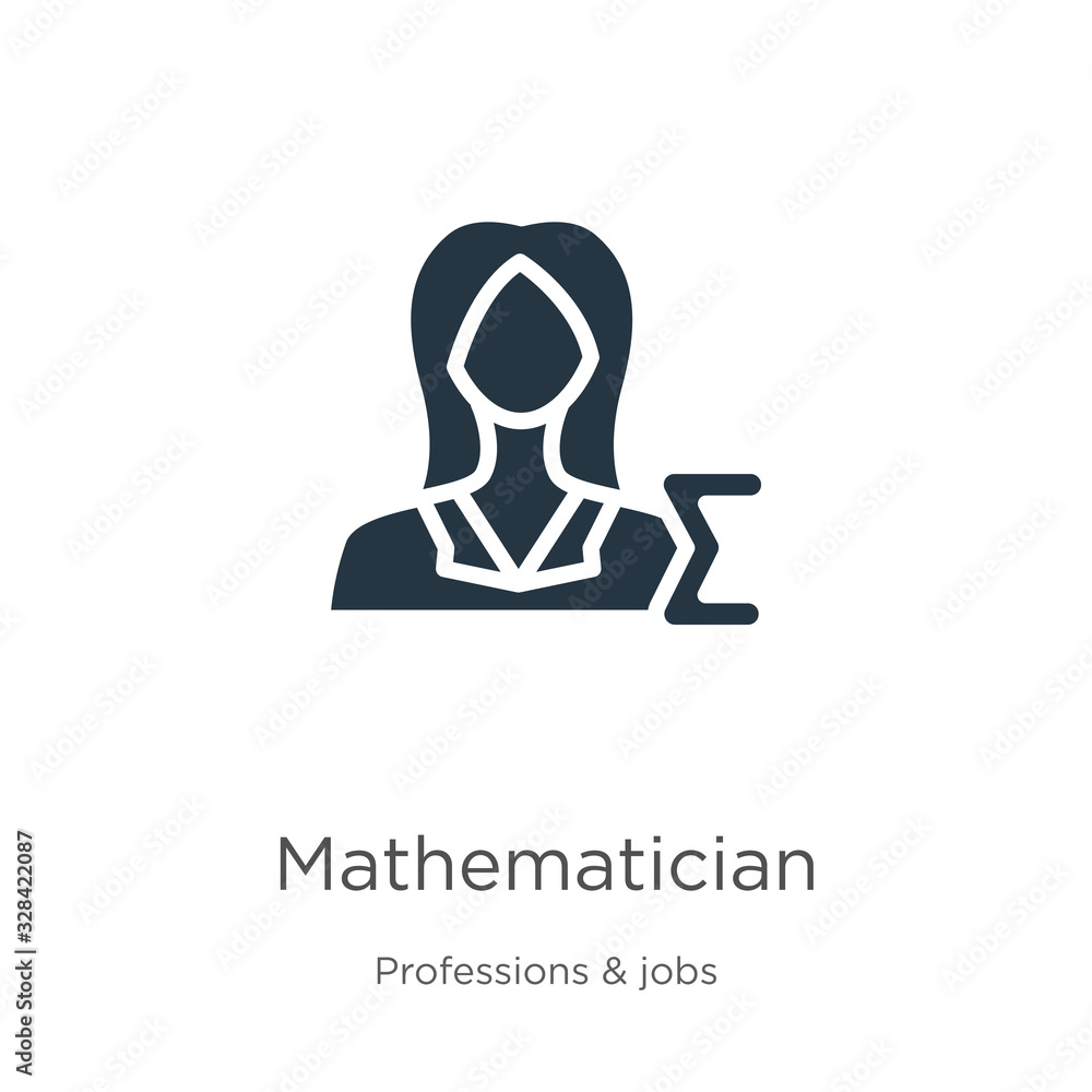 Mathematician icon vector. Trendy flat mathematician icon from professions & jobs collection isolated on white background. Vector illustration can be used for web and mobile graphic design, logo, Mathematician icon vector. Trendy flat mathematician icon from professions & jobs collection isolated on white background. Vector illustration can be used for web and mobile graphic design, logo,