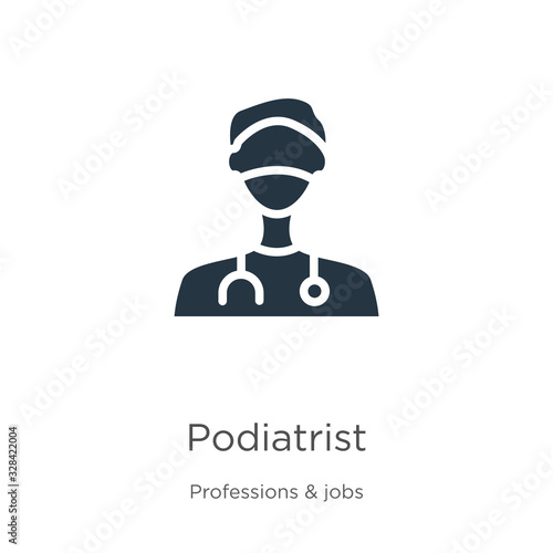Podiatrist icon vector. Trendy flat podiatrist icon from professions collection isolated on white background. Vector illustration can be used for web and mobile graphic design, logo, eps10
