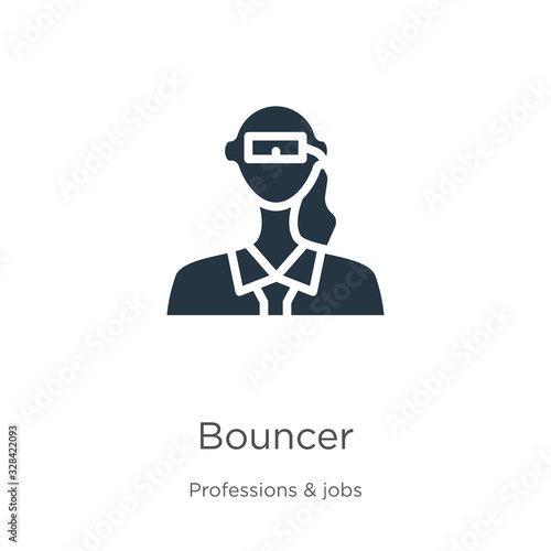Bouncer icon vector. Trendy flat bouncer icon from professions & jobs collection isolated on white background. Vector illustration can be used for web and mobile graphic design, logo, eps10