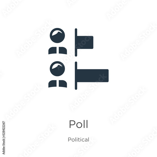 Poll icon vector. Trendy flat poll icon from political collection isolated on white background. Vector illustration can be used for web and mobile graphic design, logo, eps10