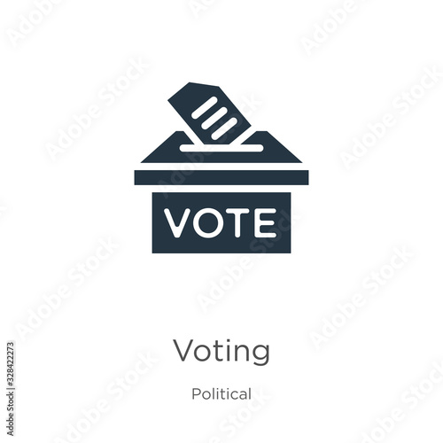 Voting icon vector. Trendy flat voting icon from political collection isolated on white background. Vector illustration can be used for web and mobile graphic design, logo, eps10