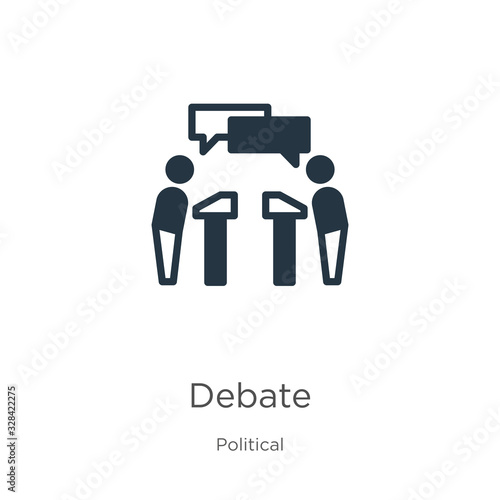Debate icon vector. Trendy flat debate icon from political collection isolated on white background. Vector illustration can be used for web and mobile graphic design, logo, eps10