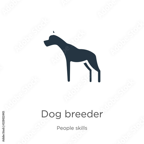 Dog breeder icon vector. Trendy flat dog breeder icon from people skills collection isolated on white background. Vector illustration can be used for web and mobile graphic design, logo, eps10