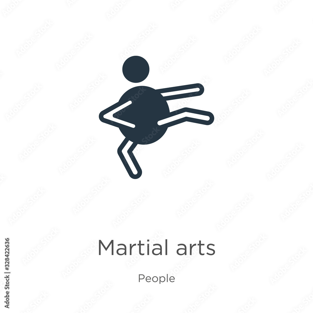 Martial arts icon vector. Trendy flat martial arts icon from people collection isolated on white background. Vector illustration can be used for web and mobile graphic design, logo, eps10