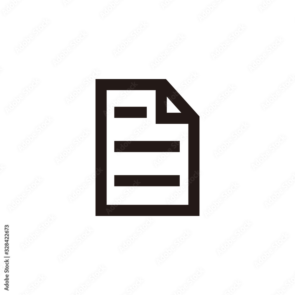 Simple document flat icon design vector Simple document flat icon design vector