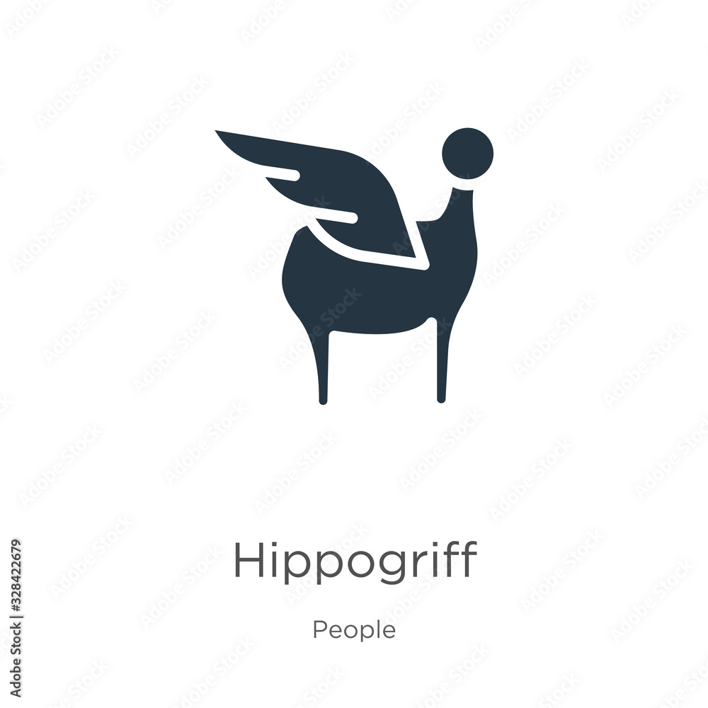 Hippogriff icon vector. Trendy flat hippogriff icon from people collection isolated on white background. Vector illustration can be used for web and mobile graphic design, logo, eps10 Hippogriff icon vector. Trendy flat hippogriff icon from people collection isolated on white background. Vector illustration can be used for web and mobile graphic design, logo, eps10