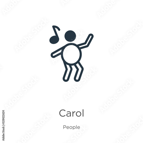 Carol icon vector. Trendy flat carol icon from people collection isolated on white background. Vector illustration can be used for web and mobile graphic design, logo, eps10