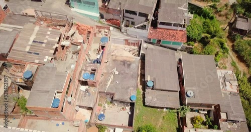 Wallpaper Mural Aerial shot over Brazils favelas Torontodigital.ca