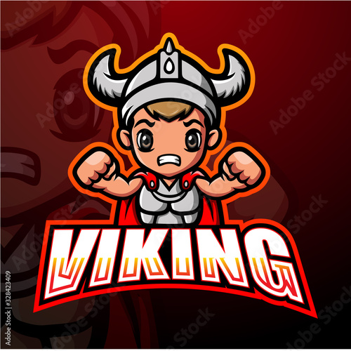Viking mascot esport logo design