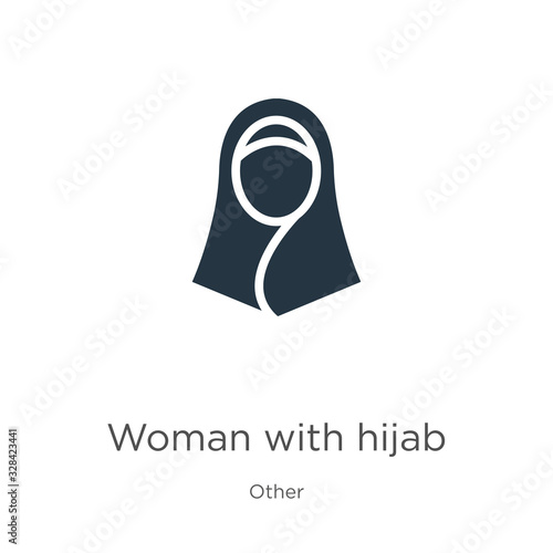 Woman with hijab icon vector. Trendy flat woman with hijab icon from other collection isolated on white background. Vector illustration can be used for web and mobile graphic design, logo, eps10