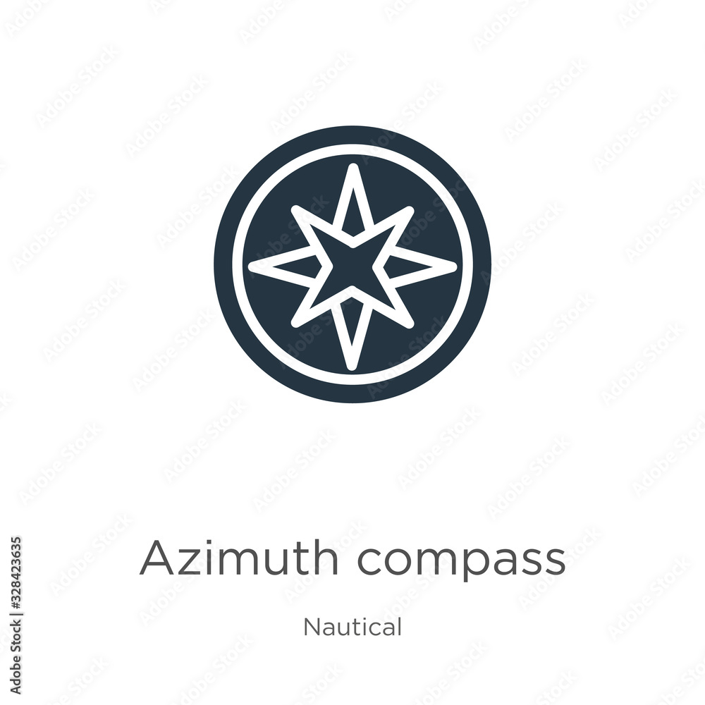 Azimuth compass icon vector. Trendy flat azimuth compass icon from nautical collection isolated on white background. Vector illustration can be used for web and mobile graphic design, logo, eps10 Azimuth compass icon vector. Trendy flat azimuth compass icon from nautical collection isolated on white background. Vector illustration can be used for web and mobile graphic design, logo, eps10