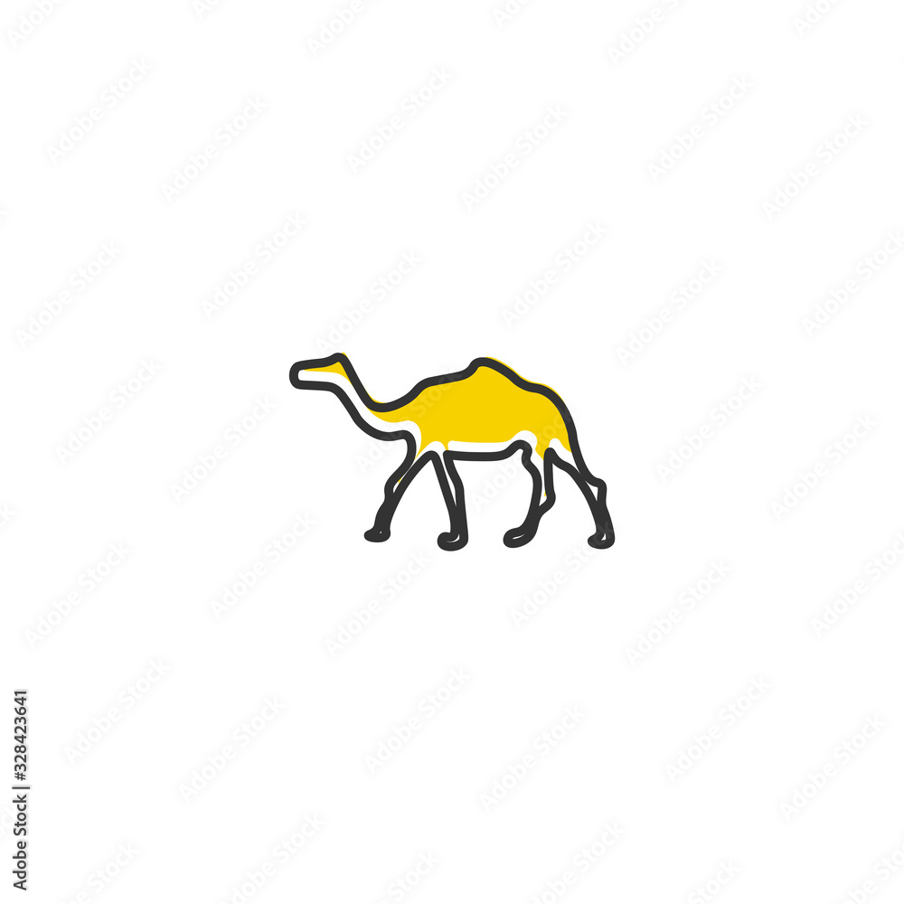 Fototapeta premium template design camel animal icon