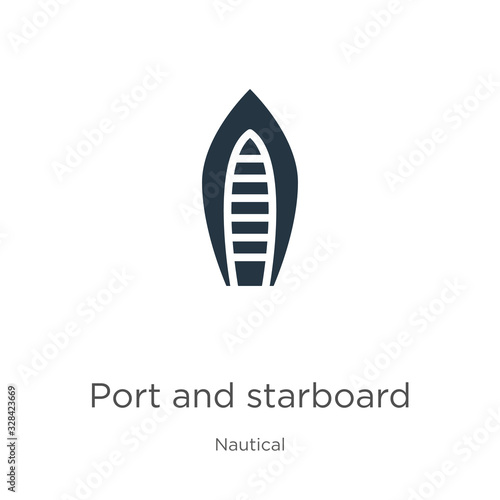Port and starboard icon vector. Trendy flat port and starboard icon from nautical collection isolated on white background. Vector illustration can be used for web and mobile graphic design, logo,