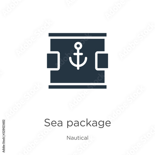 Sea package icon vector. Trendy flat sea package icon from nautical collection isolated on white background. Vector illustration can be used for web and mobile graphic design, logo, eps10