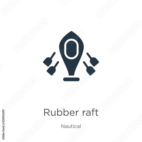 Rubber raft icon vector. Trendy flat rubber raft icon from nautical collection isolated on white background. Vector illustration can be used for web and mobile graphic design, logo, eps10