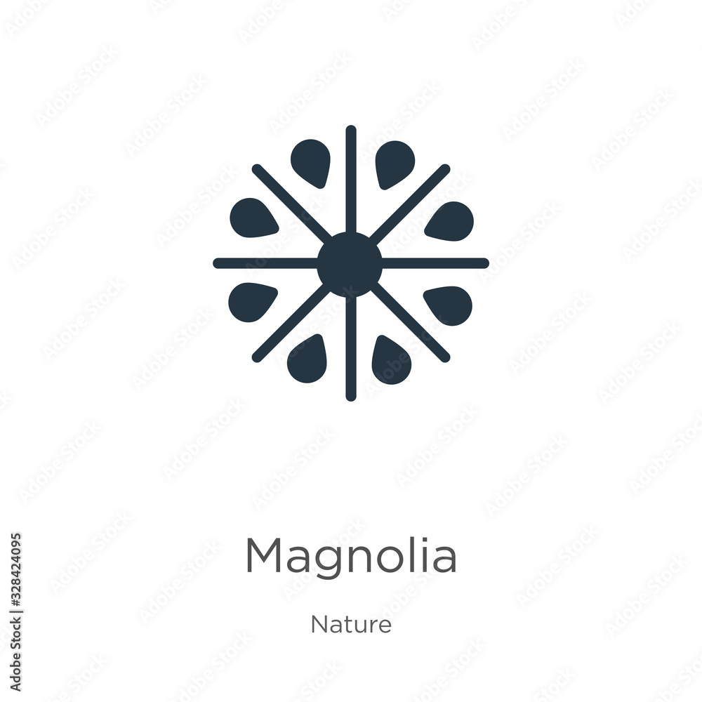 Magnolia icon vector. Trendy flat magnolia icon from nature collection isolated on white background. Vector illustration can be used for web and mobile graphic design, logo, eps10 Magnolia icon vector. Trendy flat magnolia icon from nature collection isolated on white background. Vector illustration can be used for web and mobile graphic design, logo, eps10