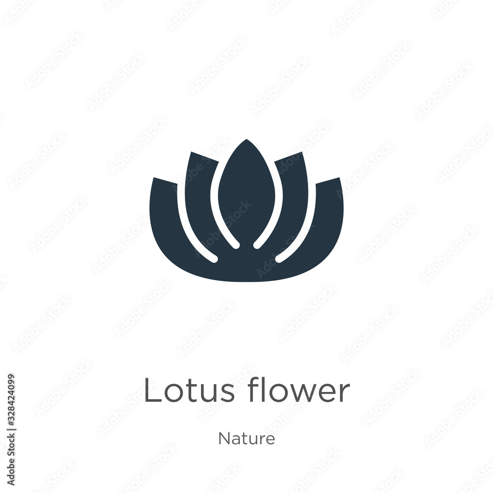 Lotus flower icon vector. Trendy flat lotus flower icon from nature collection isolated on white background. Vector illustration can be used for web and mobile graphic design, logo, eps10 Lotus flower icon vector. Trendy flat lotus flower icon from nature collection isolated on white background. Vector illustration can be used for web and mobile graphic design, logo, eps10