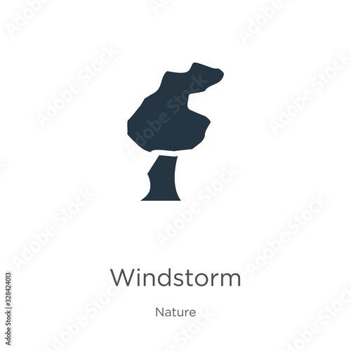 Windstorm icon vector. Trendy flat windstorm icon from nature collection isolated on white background. Vector illustration can be used for web and mobile graphic design, logo, eps10