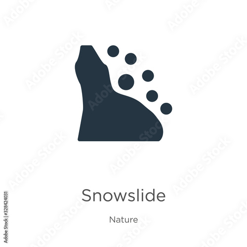Snowslide icon vector. Trendy flat snowslide icon from nature collection isolated on white background. Vector illustration can be used for web and mobile graphic design, logo, eps10