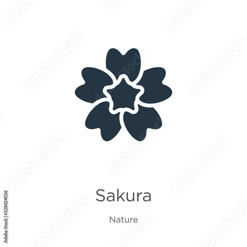 Sakura icon vector. Trendy flat sakura icon from nature collection isolated on white background. Vector illustration can be used for web and mobile graphic design, logo, eps10
