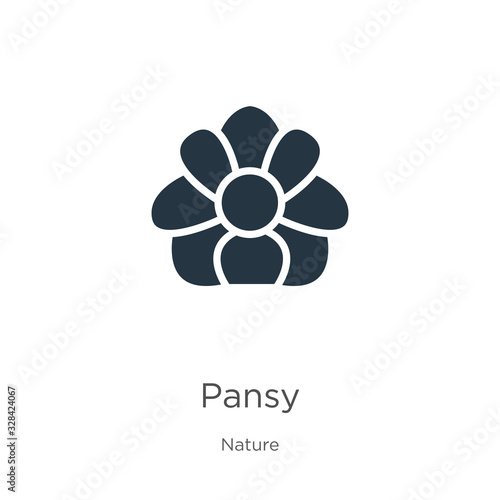 Pansy icon vector. Trendy flat pansy icon from nature collection isolated on white background. Vector illustration can be used for web and mobile graphic design, logo, eps10