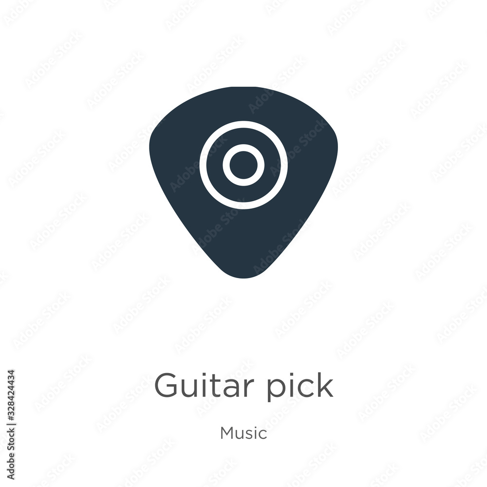 Guitar pick icon vector. Trendy flat guitar pick icon from music collection isolated on white background. Vector illustration can be used for web and mobile graphic design, logo, eps10