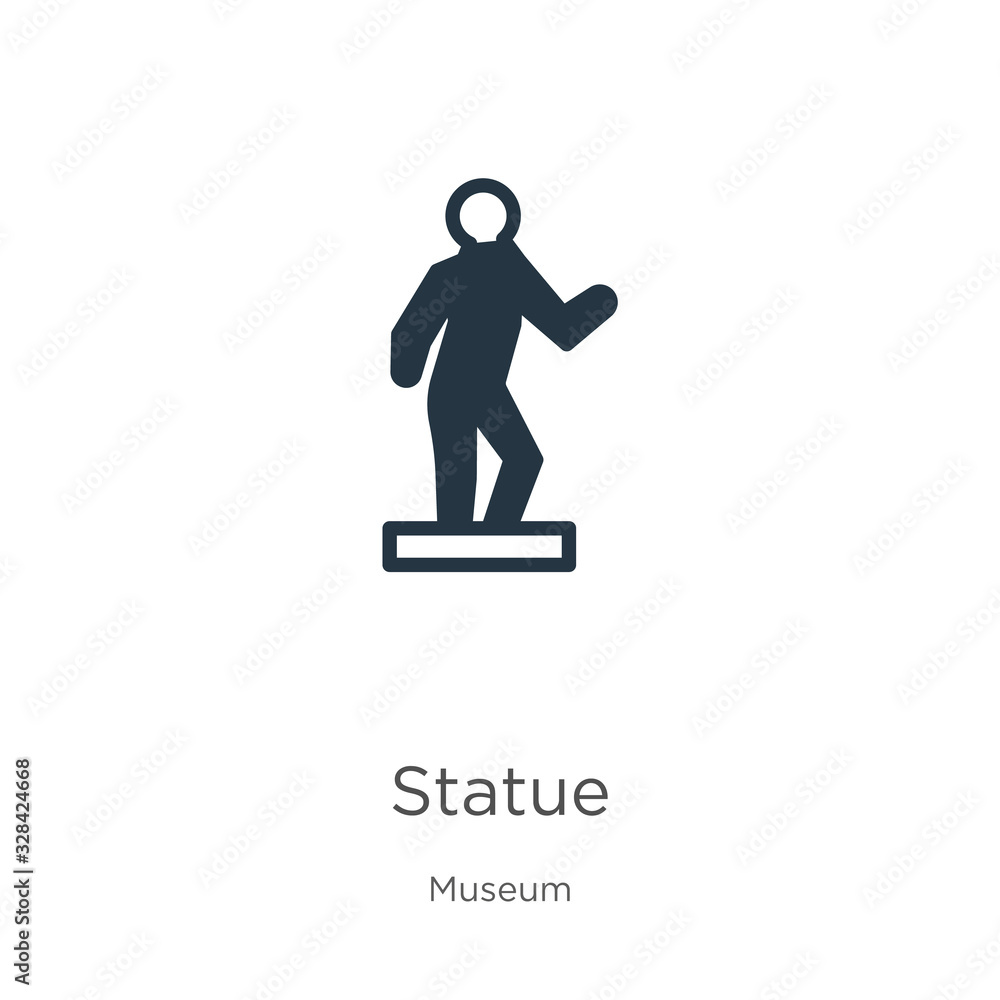 Statue icon vector. Trendy flat statue icon from museum collection isolated on white background. Vector illustration can be used for web and mobile graphic design, logo, eps10