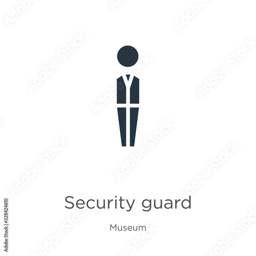 Security guard icon vector. Trendy flat security guard icon from museum collection isolated on white background. Vector illustration can be used for web and mobile graphic design, logo, eps10 Free Download Security guard icon vector. Trendy flat security guard icon from museum collection isolated on white background. Vector illustration can be used for web and mobile graphic design, logo, eps10 - GFXLoad