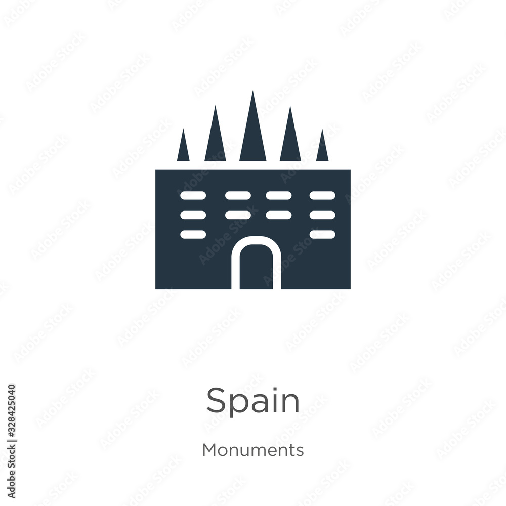 Obraz premium Spain icon vector. Trendy flat spain icon from monuments collection isolated on white background. Vector illustration can be used for web and mobile graphic design, logo, eps10