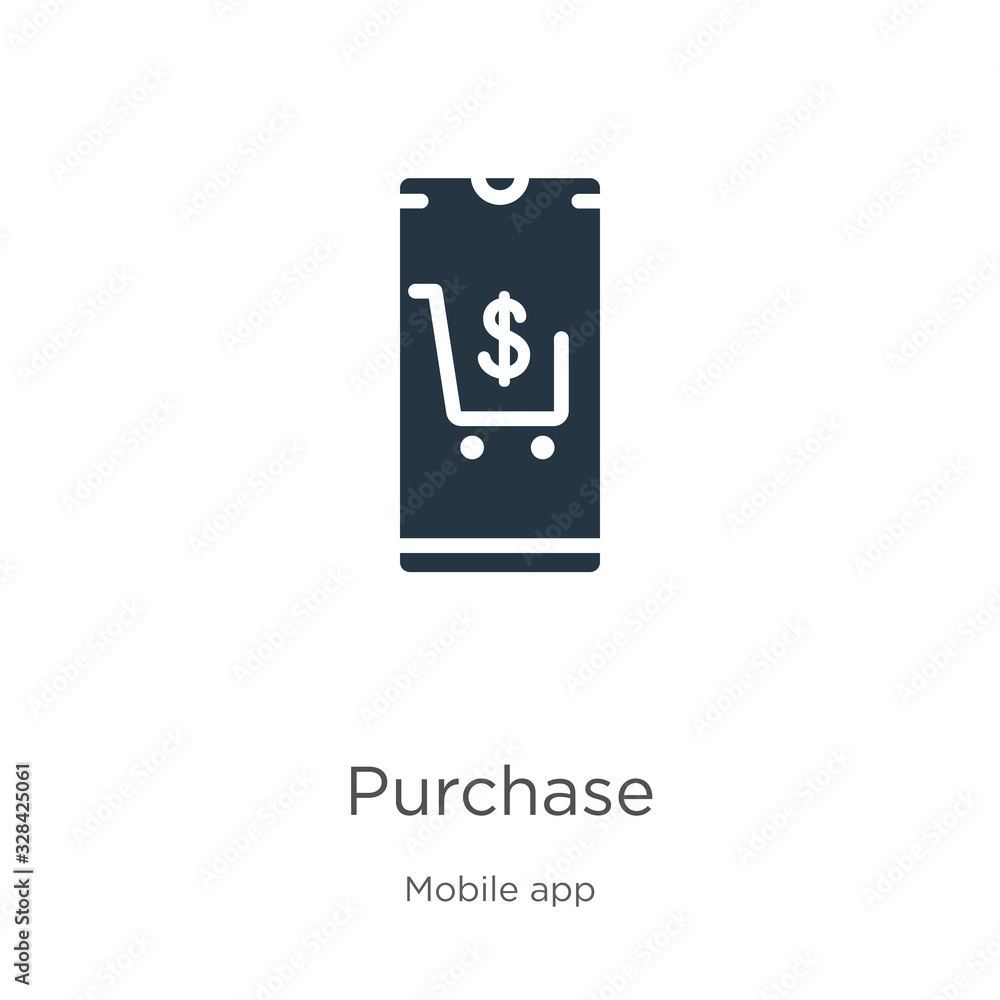 Purchase icon vector. Trendy flat purchase icon from mobile app collection isolated on white background. Vector illustration can be used for web and mobile graphic design, logo, eps10 Purchase icon vector. Trendy flat purchase icon from mobile app collection isolated on white background. Vector illustration can be used for web and mobile graphic design, logo, eps10