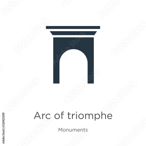 Arc of triomphe icon vector. Trendy flat arc of triomphe icon from monuments collection isolated on white background. Vector illustration can be used for web and mobile graphic design, logo, eps10