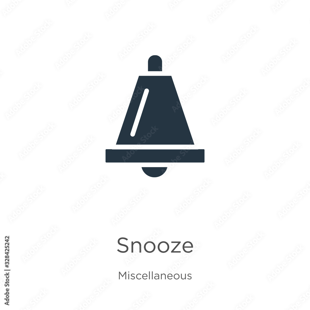 Snooze icon vector. Trendy flat snooze icon from miscellaneous collection isolated on white background. Vector illustration can be used for web and mobile graphic design, logo, eps10