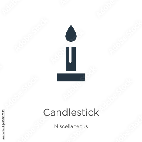 Candlestick icon vector. Trendy flat candlestick icon from miscellaneous collection isolated on white background. Vector illustration can be used for web and mobile graphic design, logo, eps10