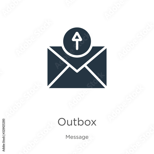 Outbox icon vector. Trendy flat outbox icon from message collection isolated on white background. Vector illustration can be used for web and mobile graphic design, logo, eps10 photo