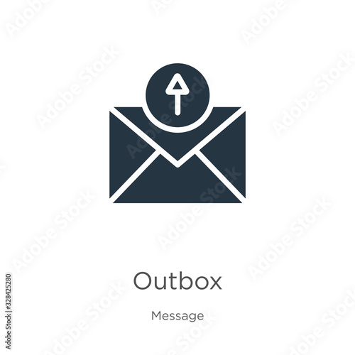 Outbox icon vector. Trendy flat outbox icon from message collection isolated on white background. Vector illustration can be used for web and mobile graphic design, logo, eps10