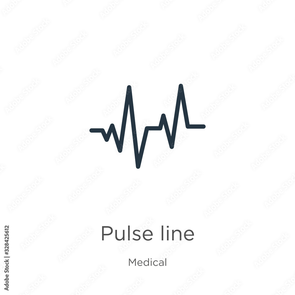 Pulse line icon vector. Trendy flat pulse line icon from medical collection isolated on white background. Vector illustration can be used for web and mobile graphic design, logo, eps10
