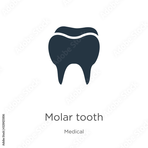 Molar tooth icon vector. Trendy flat molar tooth icon from medical collection isolated on white background. Vector illustration can be used for web and mobile graphic design, logo, eps10