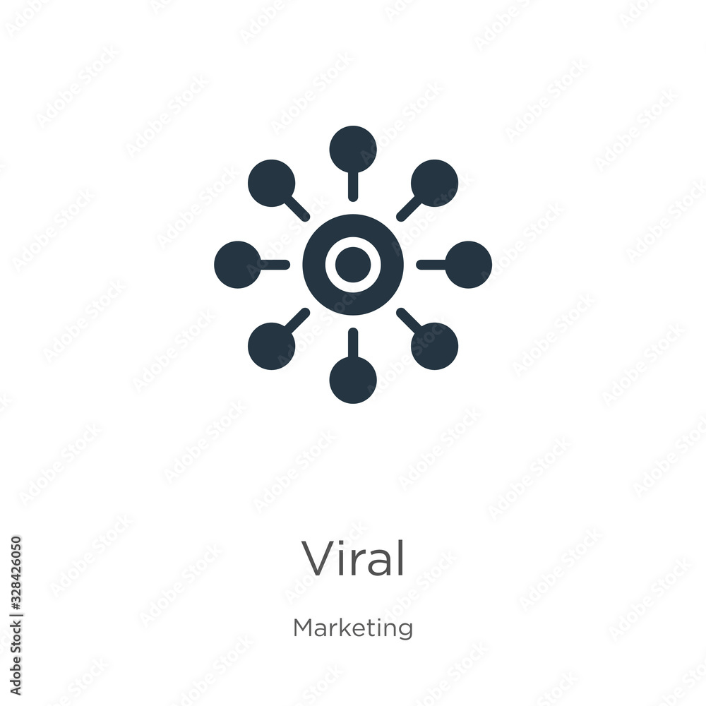 Viral icon vector. Trendy flat viral icon from marketing collection isolated on white background. Vector illustration can be used for web and mobile graphic design, logo, eps10 Viral icon vector. Trendy flat viral icon from marketing collection isolated on white background. Vector illustration can be used for web and mobile graphic design, logo, eps10
