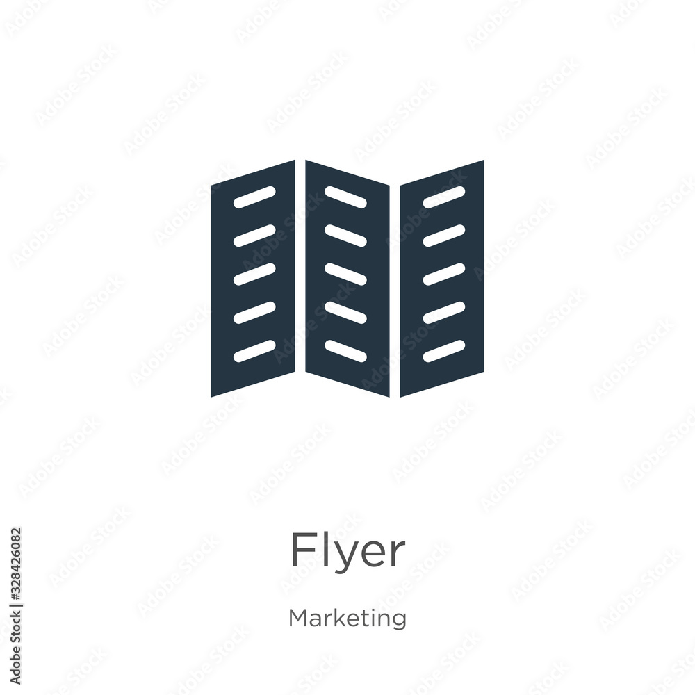 Flyer icon vector. Trendy flat flyer icon from marketing collection ...