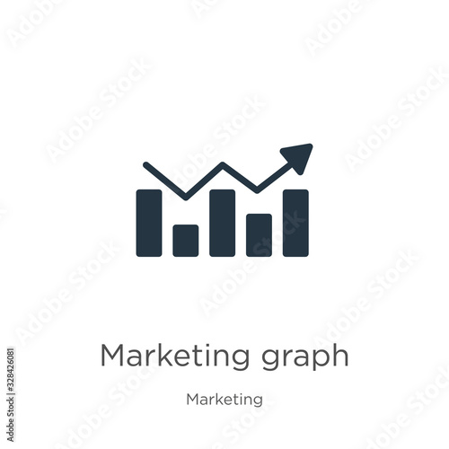Marketing graph icon vector. Trendy flat marketing graph icon from marketing collection isolated on white background. Vector illustration can be used for web and mobile graphic design, logo, eps10