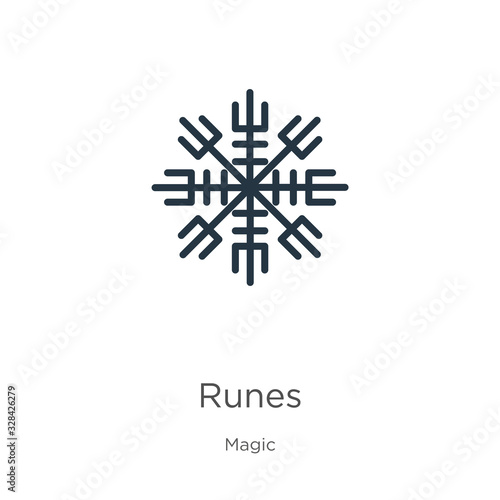Runes icon vector. Trendy flat runes icon from magic collection isolated on white background. Vector illustration can be used for web and mobile graphic design, logo, eps10