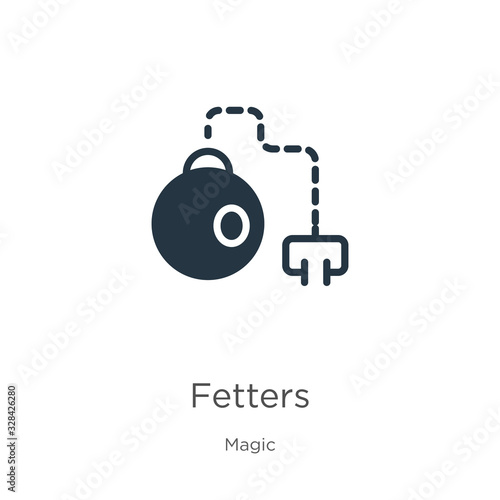 Fetters icon vector. Trendy flat fetters icon from magic collection isolated on white background. Vector illustration can be used for web and mobile graphic design, logo, eps10