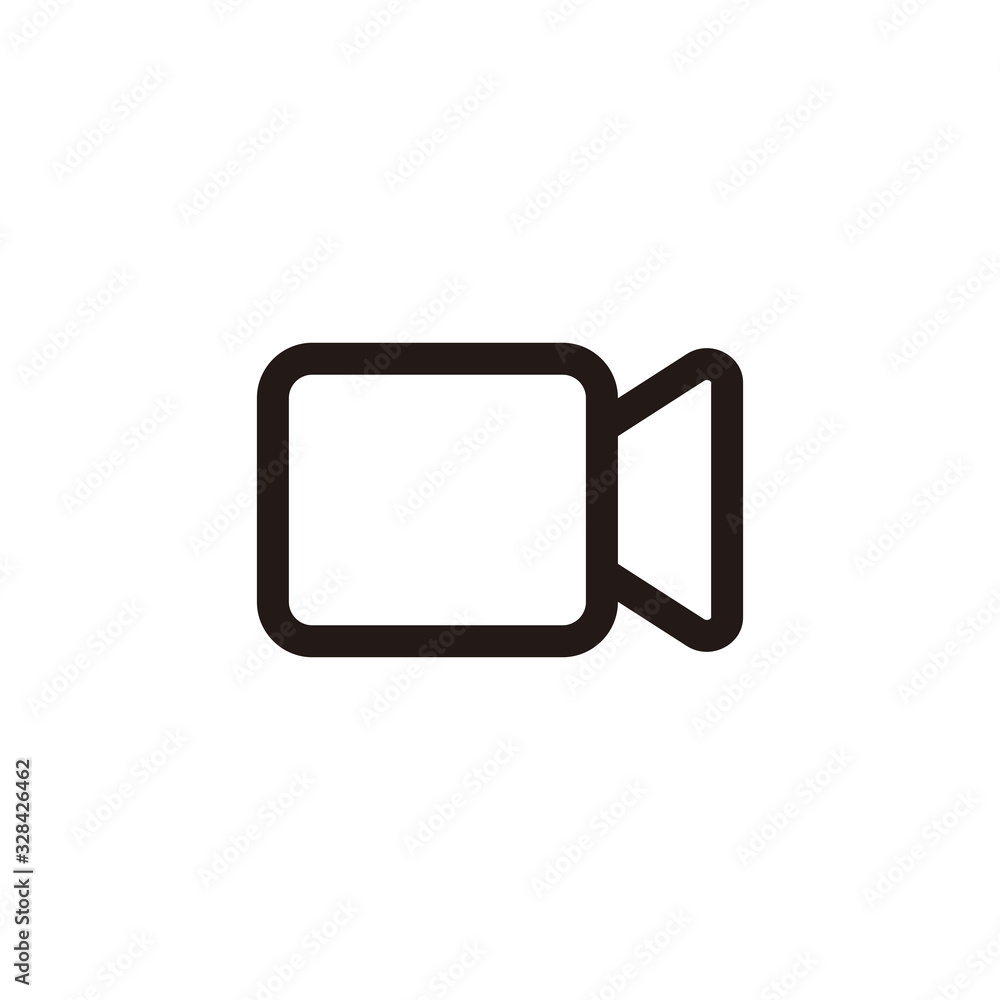 Simple video flat icon design vector Simple video flat icon design vector
