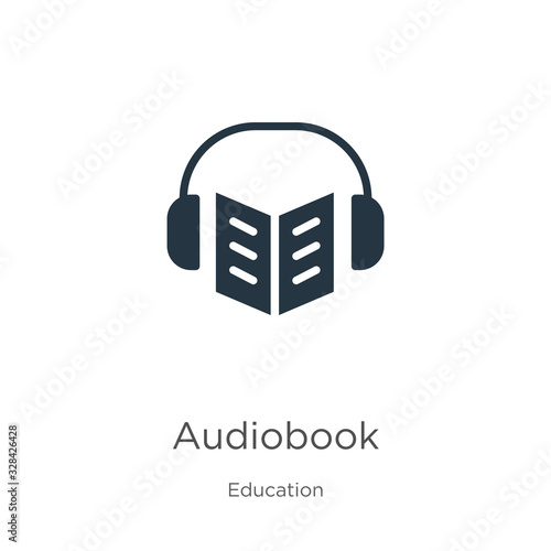 Audiobook icon vector. Trendy flat audiobook icon from education collection isolated on white background. Vector illustration can be used for web and mobile graphic design, logo, eps10