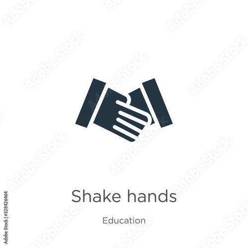 Shake hands icon vector. Trendy flat shake hands icon from education collection isolated on white background. Vector illustration can be used for web and mobile graphic design, logo, eps10