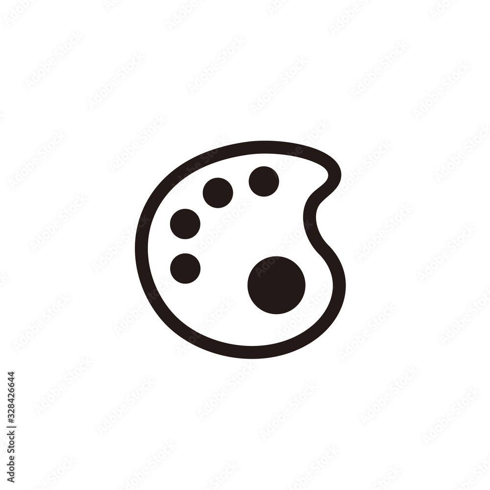 Obraz premium Simple color pallete flat icon design vector