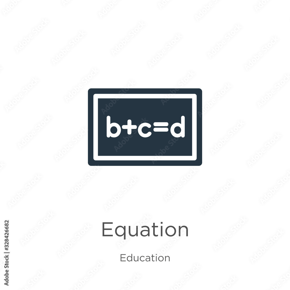 Equation icon vector. Trendy flat equation icon from education collection isolated on white background. Vector illustration can be used for web and mobile graphic design, logo, eps10 Equation icon vector. Trendy flat equation icon from education collection isolated on white background. Vector illustration can be used for web and mobile graphic design, logo, eps10